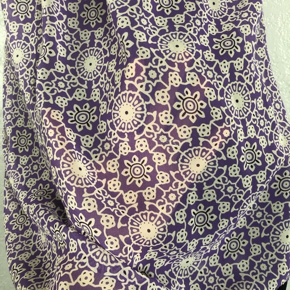 EVERLY shirt blouse semi sheer geometric boho Sz M - Picture 6 of 8